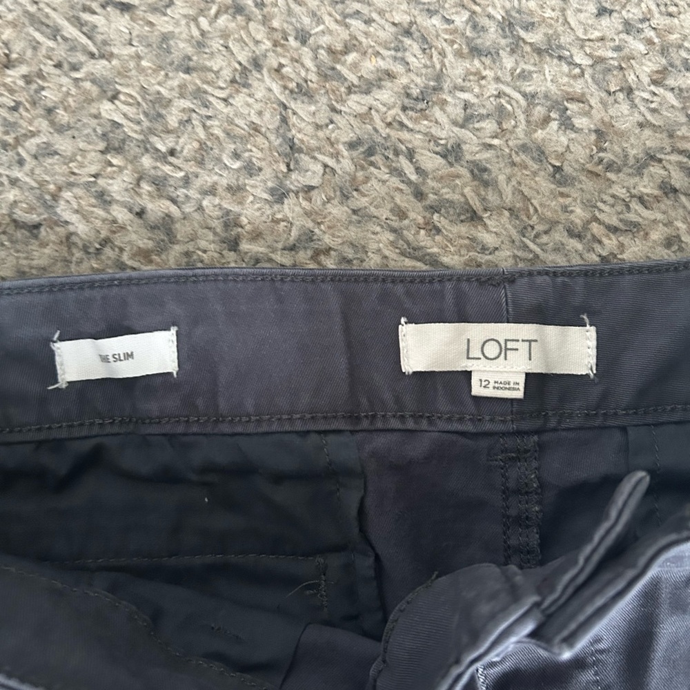 LOFT Women's Straight Leg Pants - Dark Gray